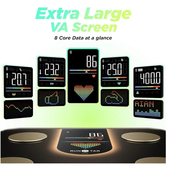 Scale for Body Weight, Smart Scale with 8-in-1 VA Display - Picture 2 of 12